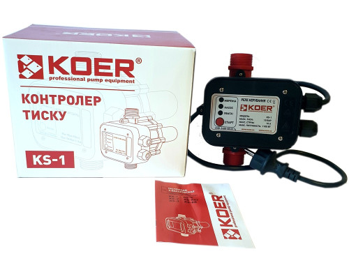 KOER KS-1 — контроллер давления с коробкой и инструкцией в комплекте