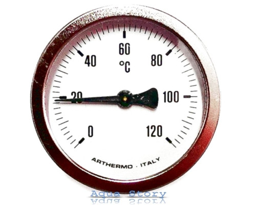 Термометр ARTHERMO аксіальний (Ø63 мм, гільза 150 мм, 0-120 ° С)