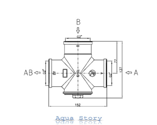 Триходовий клапан Regulus TSV8B 2 "DN50 55 ° C
