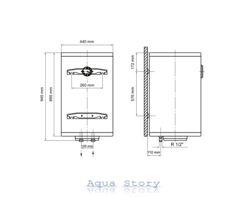 Водонагреватель Arti вертикальный с мокрым тэном 100л.