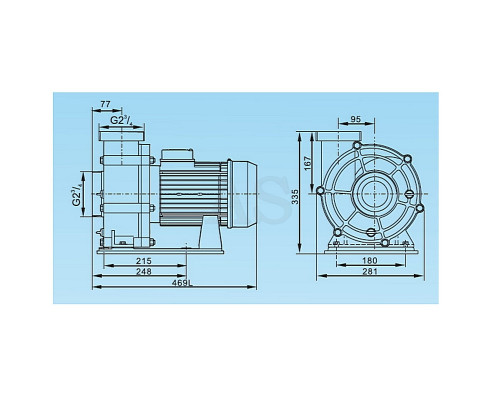 Насос для бассейна Aquaviva LX WTB550Т (380 В, 90 м3/год, 7.5 HP)
