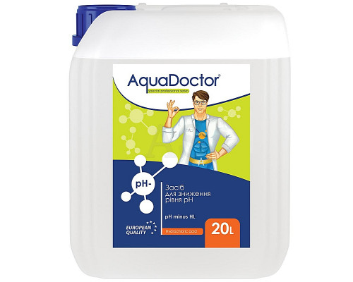 Рідкий засіб для зниження pH AquaDoctor pH Minus HL - 20л (Соляна 14%)