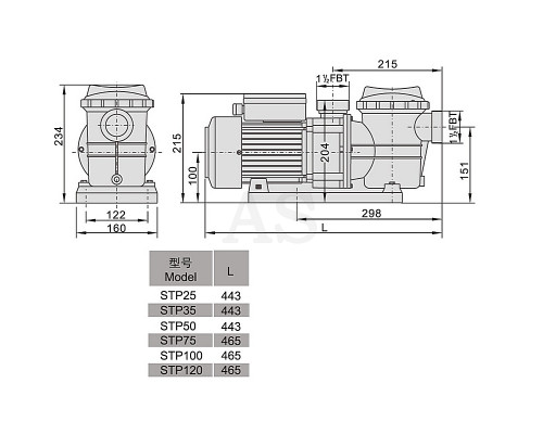 Насос для бассейна Aquaviva LX STP120M (220 В, 13 м3/год, 1.2 НР)