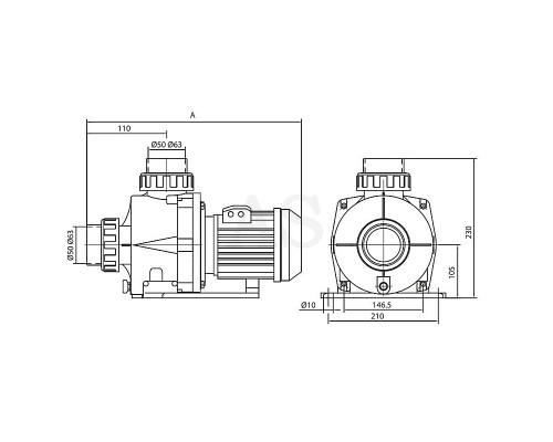 Насос для бассейна Hayward HCP09201E KNG200 M.B (220 В, 26.2 м3/год, 2 HP)