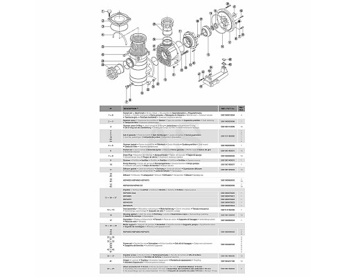 Насос для бассейна Hayward HCP40553E1 KAN510 T1.B (380 В, 76 м3/год, 5.5 HP)
