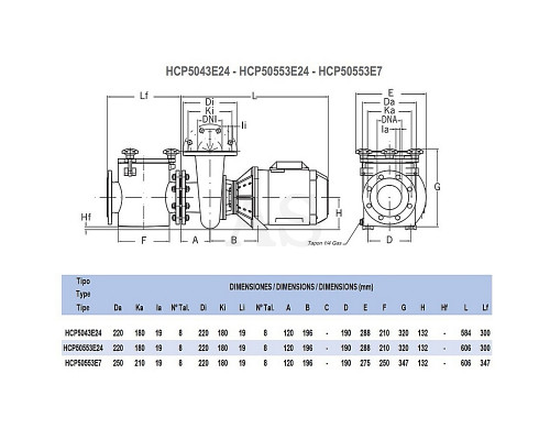 Насос для бассейна Hayward HCP50103E7 (380 В, 109 м3/год, 10 HP)