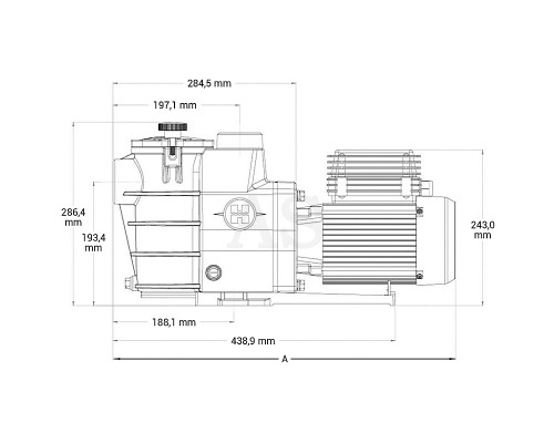 Насос для бассейна Hayward Max Flo SP1811HW161 (220 В, 13 м3/год, 1 HP)