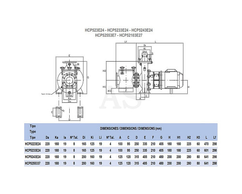 Насос для бассейна Hayward HCP52553E7 (380 В, 58 м3/год, 5 HP)