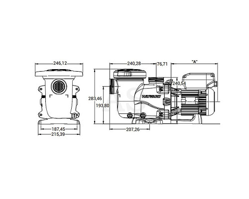 Насос для бассейна Hayward Max-Flo XL SP2315VSTD (220 В, 18.2 м3/год, 1.5 HP) зі змін. швид.