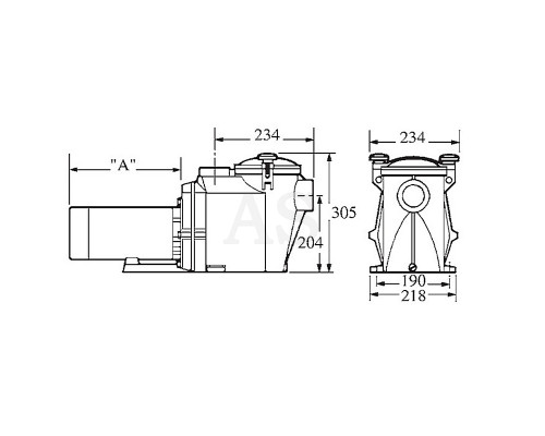 Насос для бассейна Hayward RS II RS3016VSTD (220 В, 19.5 м3/год, 1.5 HP), зі змін. швид.