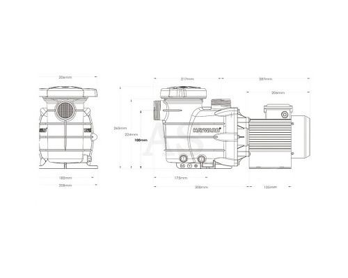 Насос для бассейна Hayward PL 81004 (220 В, 10.8 м3/год, 0.5 HP)