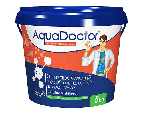 Дезінфектант на основі хлору швидкої дії AquaDoctor C-60 - 5кг