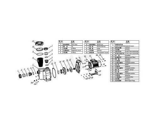 Насос для бассейна Aquaviva LX SWPB200M 23.5 м3/год (2 HP, 220 В)