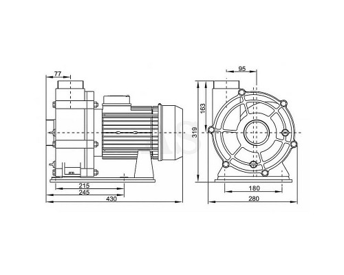 Насос для бассейна Emaux AFS40 (380 В, 75 м3/год, 4 HP)