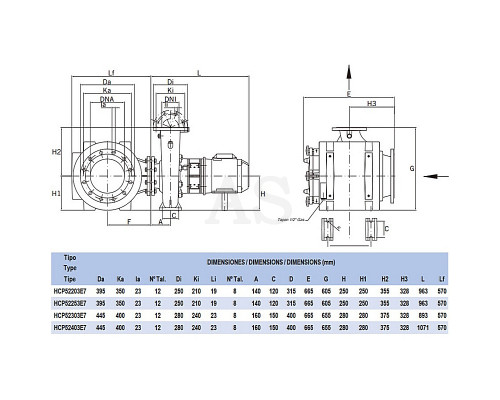 Насос для бассейна Hayward HCP52203E7 (380 В, 222 м3/год, 20 HP)
