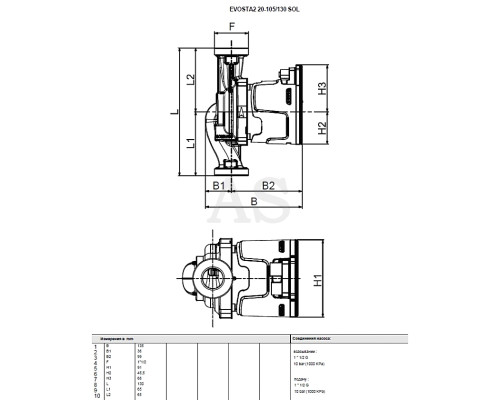 Насос циркуляційний побутової DAB EVOSTA2 20-105/130 SOL PWM
