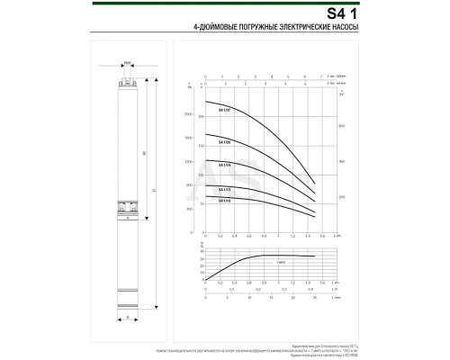 Насос свердловинний DAB S4 1/10 0,5HP M230/50 4OL