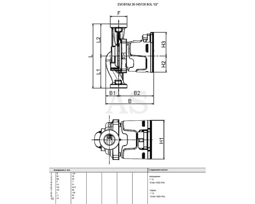 Насос циркуляційний побутової DAB EVOSTA2 30-145/130 SOL PWM 1/2 "