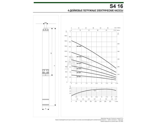 Насос свердловинний DAB S4 16/5 2HP T400/50 4OL