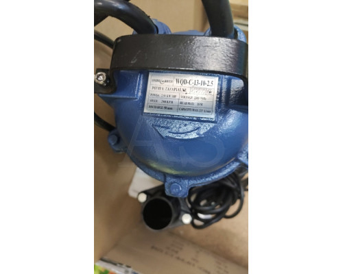 Фекальний насос Grand water WQD-C-13-10 з ножем 2.5 кВт +10м шланг +хомут +рукавички +Силушка 100гр