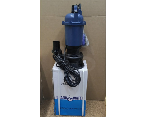 Фекальний насос Grand water WQD-C-13-10 з ножем 2.5 кВт +10м шланг +хомут +рукавички +Силушка 100гр