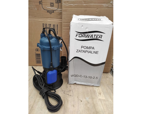 Фекальний насос Forwater WQD-C-13-10 з ножем 2.5 кВт +10м шланг +хомут +рукавички +Силушка 100гр