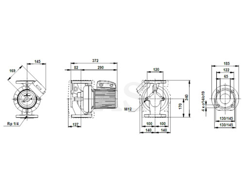 Циркуляційний насос Grundfos UPS 65-120 F 340 1x230V PN6/10 (96402278)