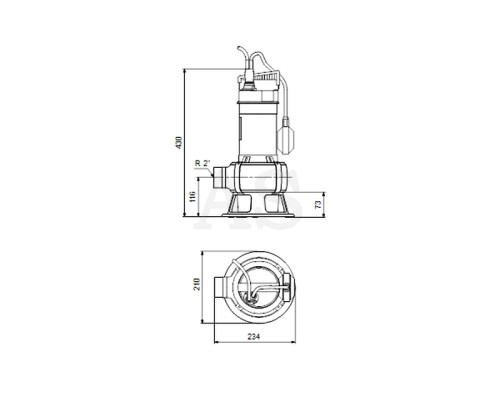 Дренажний насос Grundfos Unilift AP35B.50.06.A1.V 1x230V 10м (96468356)