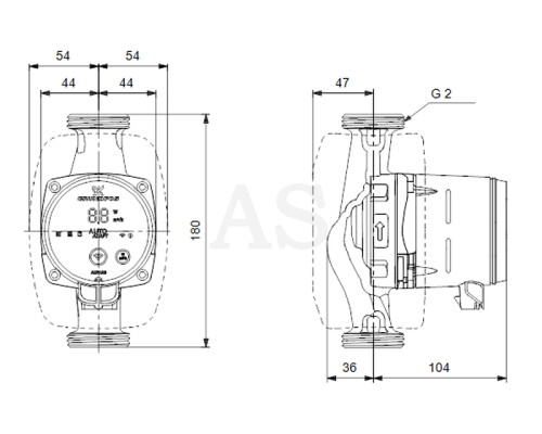 Циркуляційний насос Grundfos Alpha3 32-80 180 (99371965)