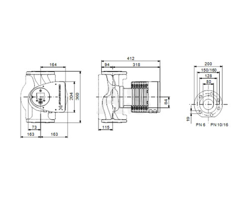Циркуляційний насос Grundfos Magna3 80-120 F 360 PN6 (97924310)