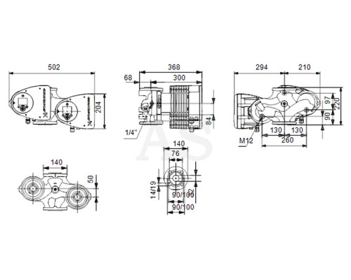 Здвоєний цируляційний насос Grundfos Magna3 D 32-120 F 220 PN6/10 (97924454)