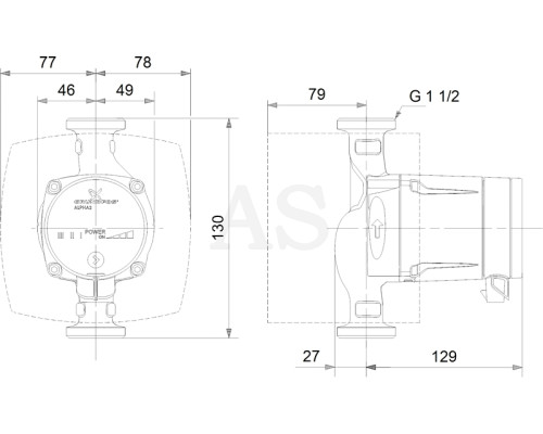 Циркуляційний насос Grundfos Alpha2 L 25-60 130 (95047563)