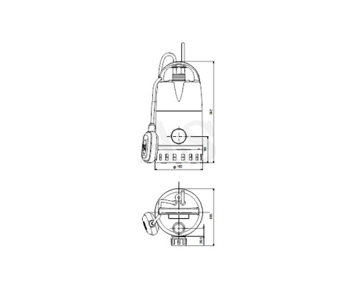Дренажний насос Grundfos Unilift CC9-A1, кабель 10 м (96280970)