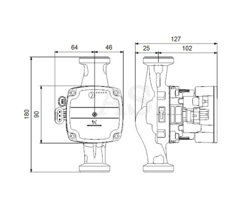 Циркуляционный насос Grundfos ALPHA SOLAR 25-145 180 (98989297)