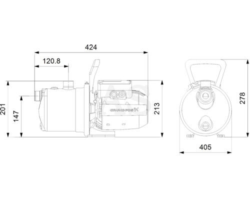 Самовсмоктуючий насос Grundfos JP 4-54 S-BBVP (99458768)