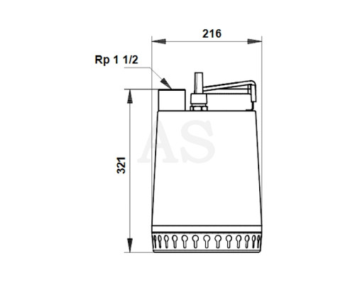 Дренажний насос Grundfos Unilift AP12.40.06.A3, кабель 10м (96023872)