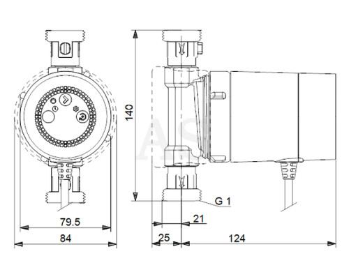 Циркуляційний насос Grundfos COMFORT 15-14 BXDT PM (99831281)