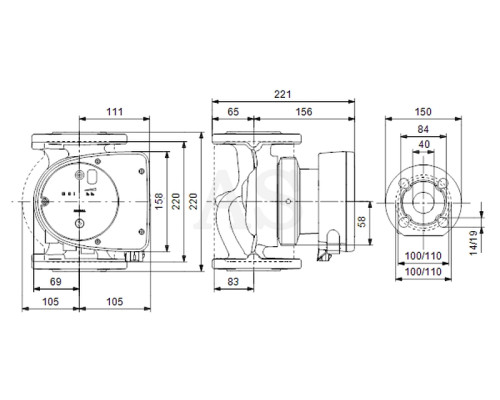 Циркуляційний насос Grundfos Magna1 40-40 F 220 PN6/10 (99221291)