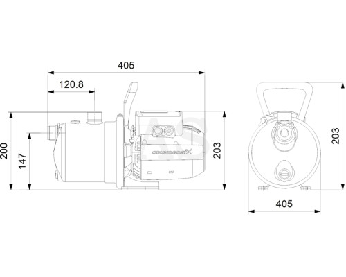 Самовсмоктуючий насос Grundfos JP 3-42 S-BBVP (99458766)