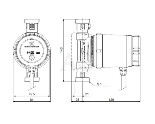 Циркуляционный насос Grundfos COMFORT 15-14 BXA PM AutoAdapt (97916749)