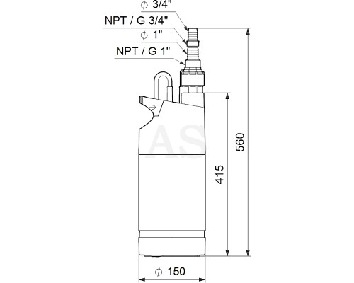 Насос для колодязя Grundfos SB 3-45 A (97686705)