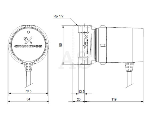 Циркуляційний насос Grundfos COMFORT 15-14 B PM (97916771)