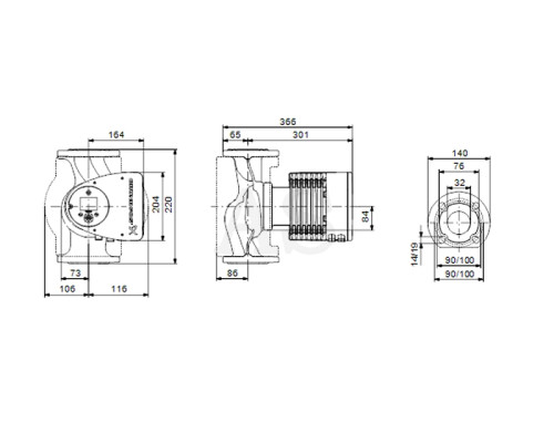 Циркуляційний насос Grundfos Magna3 32-120 F 220 PN16 (97924265)
