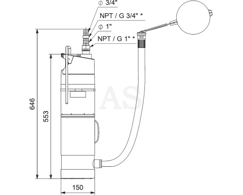 Насосна установка для колодязів Grundfos SBA 3-45 AW (97896312)