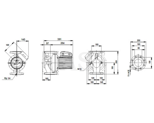 Циркуляційний насос Grundfos UPS 80-120 F 360 3x400-415V PN10 (96402441)