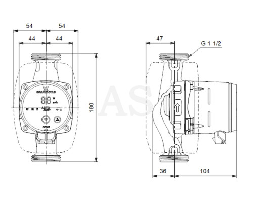 Циркуляційний насос Grundfos Alpha3 25-60 180 (99371959)