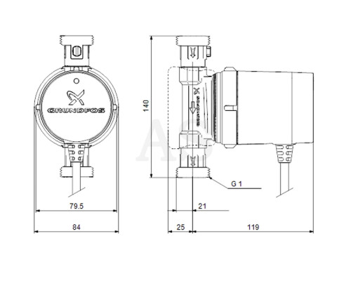 Циркуляційний насос Grundfos COMFORT 15-14 BX PM (97916772)