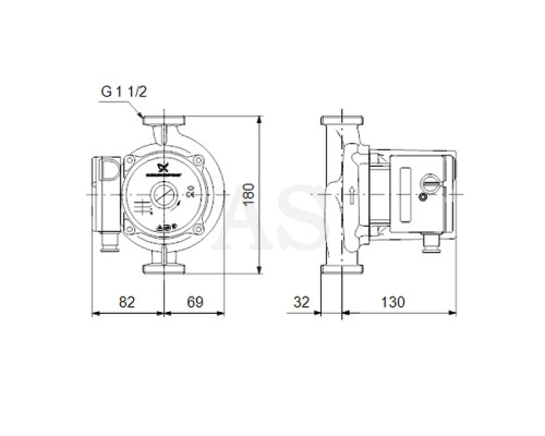Циркуляційний насос Grundfos UPS 25-120 180 (52588336)