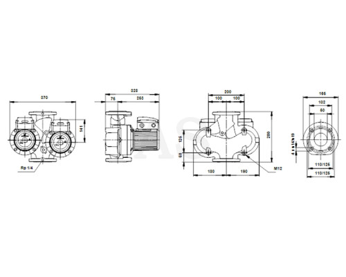Здвоєний циркуляц. насос Grundfos UPSD 50-60/2 F 3х400V PN6/10 (96408921)