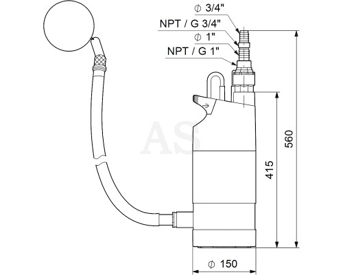 Насос для колодязя Grundfos SB 3-45 AW (97686707)